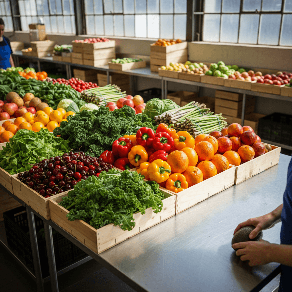Fresh produce ready for export